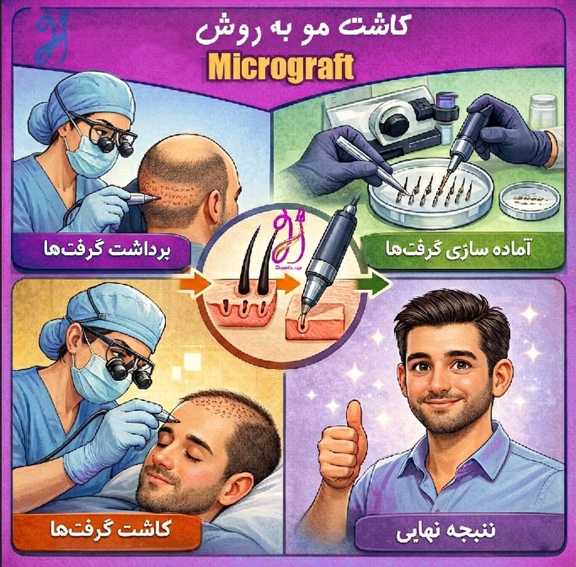 کاشت مو به روش میکروگرافت (Micrograft / MicroFIT)